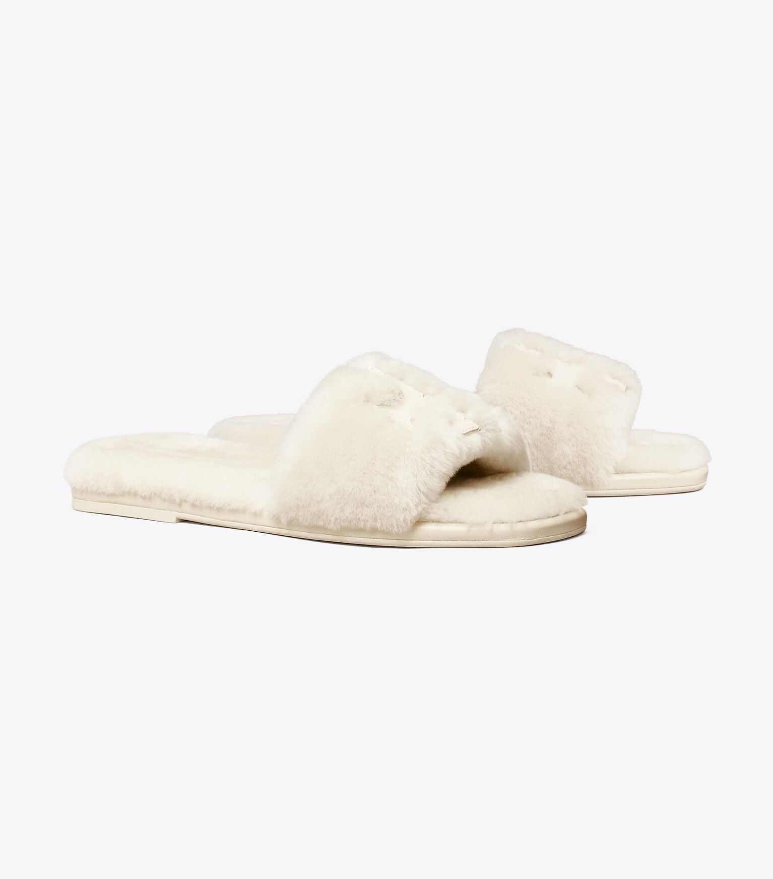 Double T Shearling Slide | Tory Burch (US)