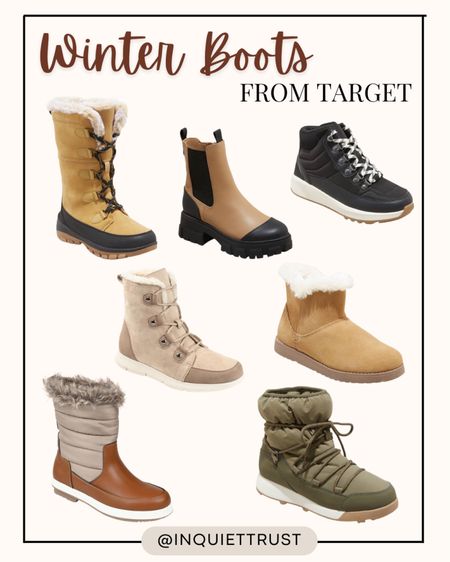 Target winter boots for women!

#WinterFashion #WinterStyle #WinterEssentials #WinterShoes #WomensBoots

#LTKstyletip #LTKSeasonal #LTKshoecrush
