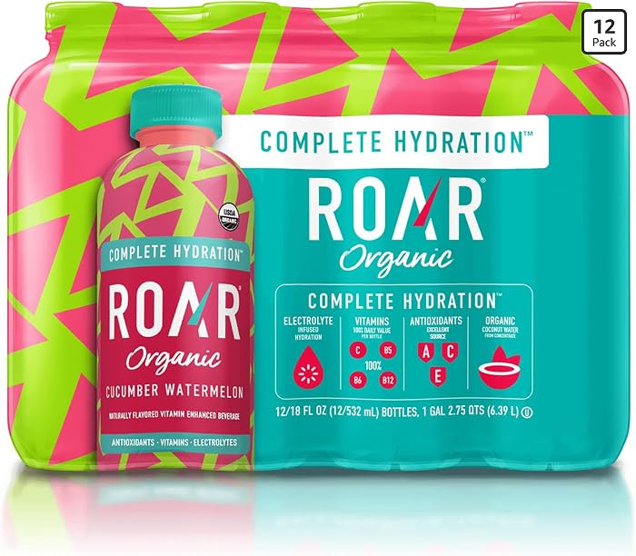 ROAR Complete Hydration Organic - Electrolyte Drinks with Vitamins C, B5, B12 \u2013 Non GMO, Glu... | Amazon (US)