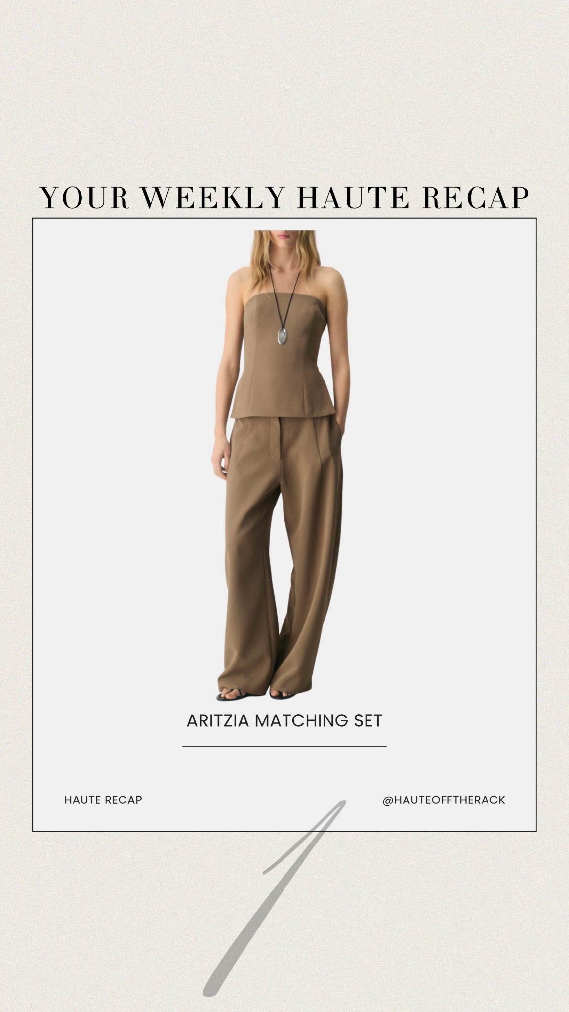 ICYMI sharing a few things you might have missed last week!

Obsessed with this crepette set from @aritzia because it’s so chic and doesn’t wrinkle!  This is folio brown color. 

#aritizia #pantsset #workwear #matchingset #brownoutfit

#LTKootd #LTKSeasonal