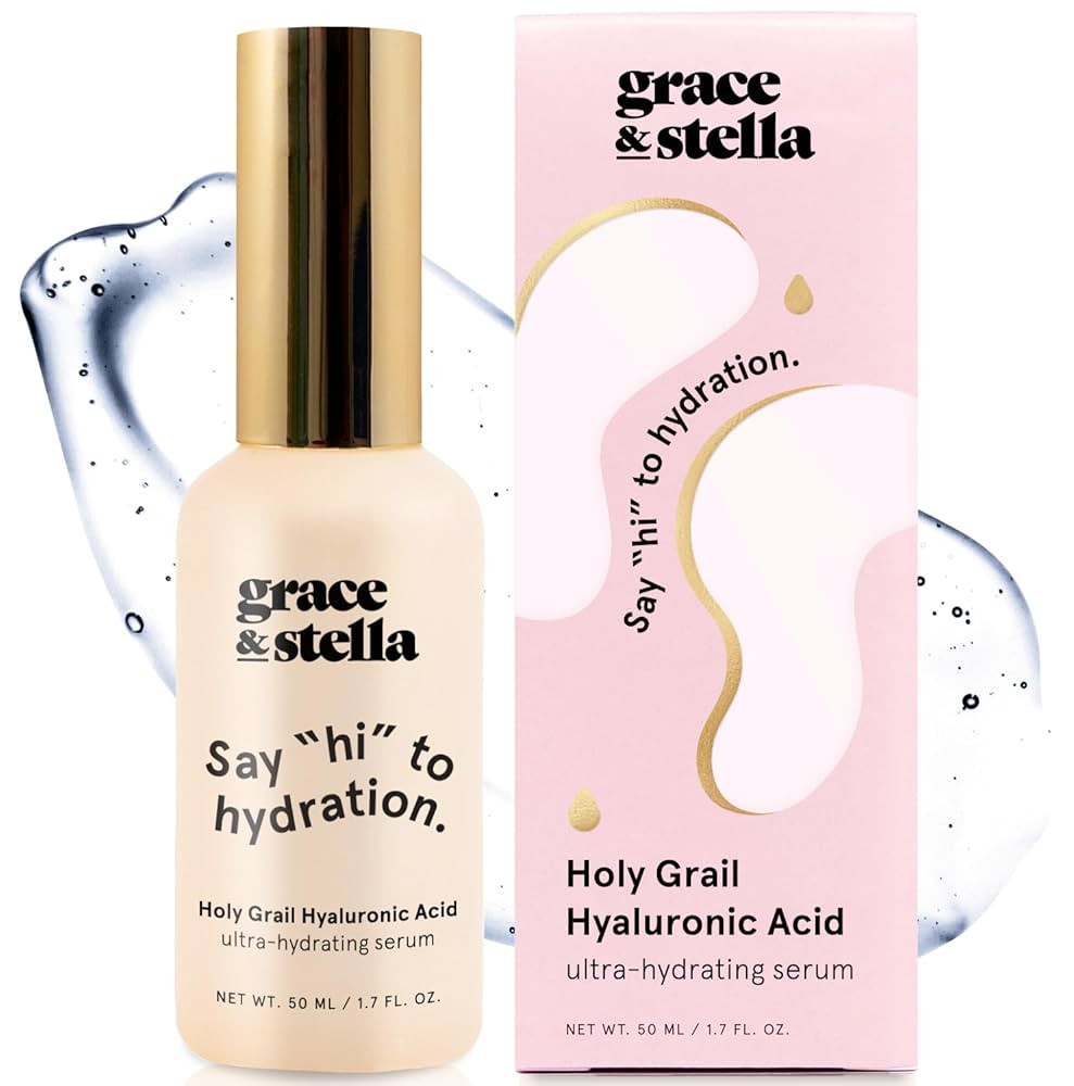 grace & stella Award Winning Hyaluronic Acid Serum (50ml/1.7 fl oz) Hydrating Hyaluronic Acid Ser... | Amazon (US)