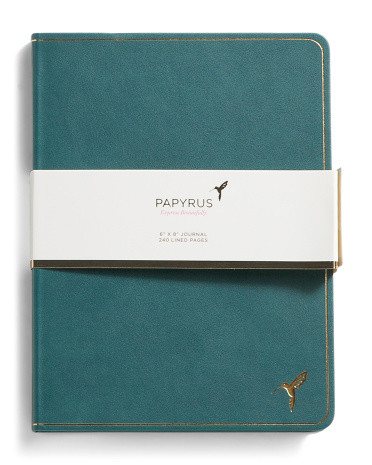 6X8 Faux Leather Journal | TJ Maxx