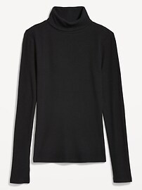 Fitted Plush Rib-Knit Turtleneck for Women | Old Navy (US)