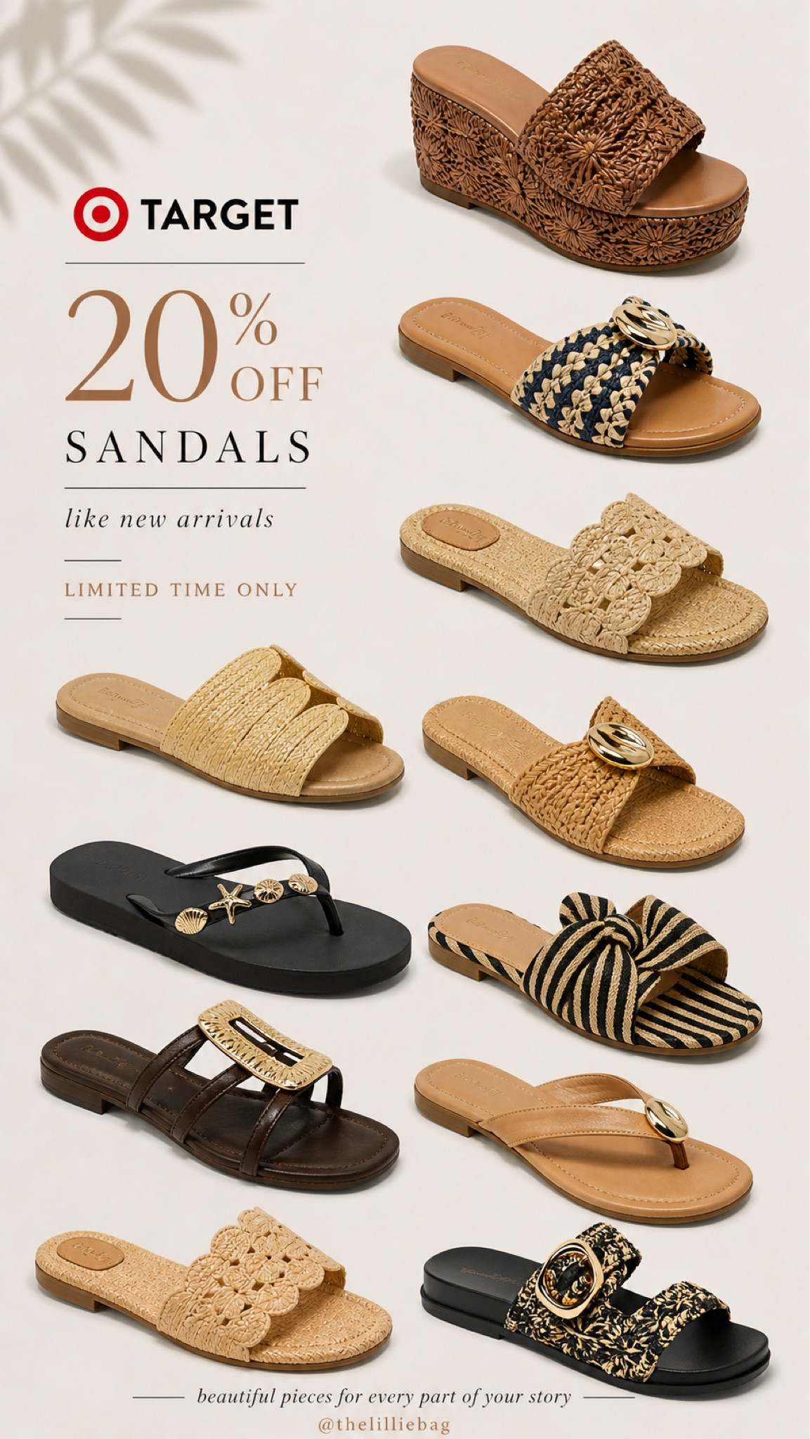 Target sandals are 20% off 🙌🏼✨ ends May 11! 

Including new arrivals (!!) — so many cute styles for spring + summer that go with everything 🤍

Such a good time to grab a pair (or two 😅) before they sell out — all linked on my LTK!

target finds, sandals, spring outfits 2026, summer shoes, new arrivals, casual style, everyday outfits

#LTKSeasonal #LTKSaleAlert