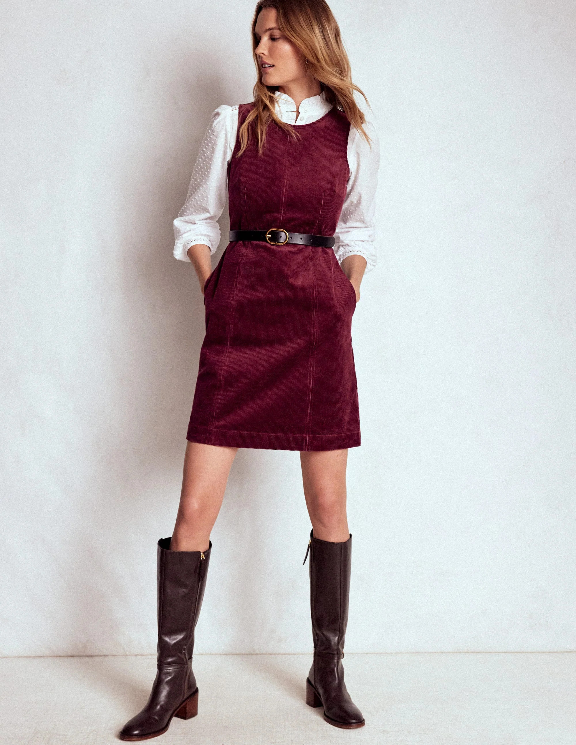 Annie Cord Shift Dress-Deep Wisteria | Boden (US)