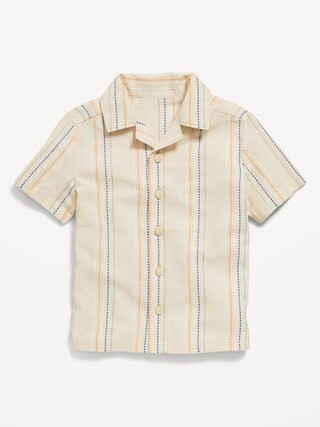 Textured Striped Dobby Shirt for Toddler Boys | Old Navy (US)