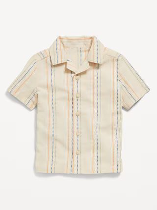 Textured Striped Dobby Shirt for Toddler Boys | Old Navy (US)