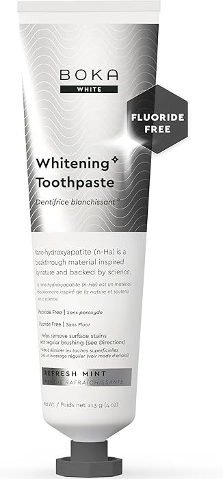 Boka Fluoride Free Toothpaste, Nano Hydroxyapatite Toothpaste, Appropriate for Sensitive Teeth, f... | Amazon (US)
