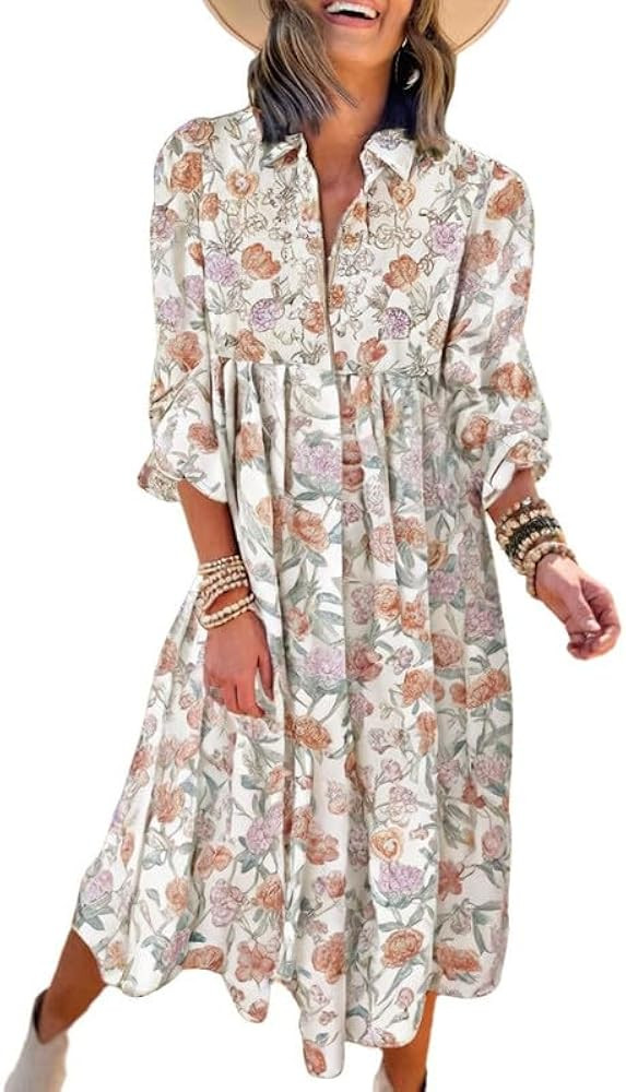 Dokotoo Women's Casual Fall Dress Casual Dress Fall Casual Dress Fall Casual Fall Outfit Amazon | Amazon (US)