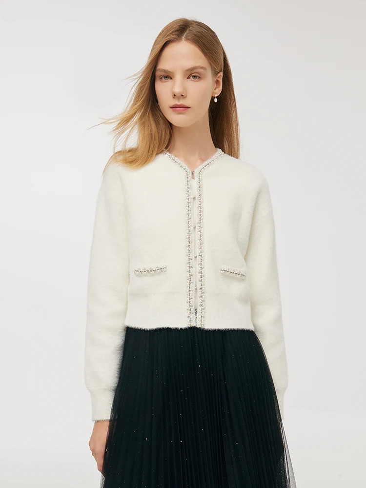 Mink-Like V-Neck Women Cardigan | GOELIA