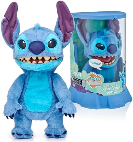 WOW! Stuff Disney Stitch Puppetronic by RealFX | Looks, Feels & Sounds Real! | Disney's Lilo & St... | Amazon (US)