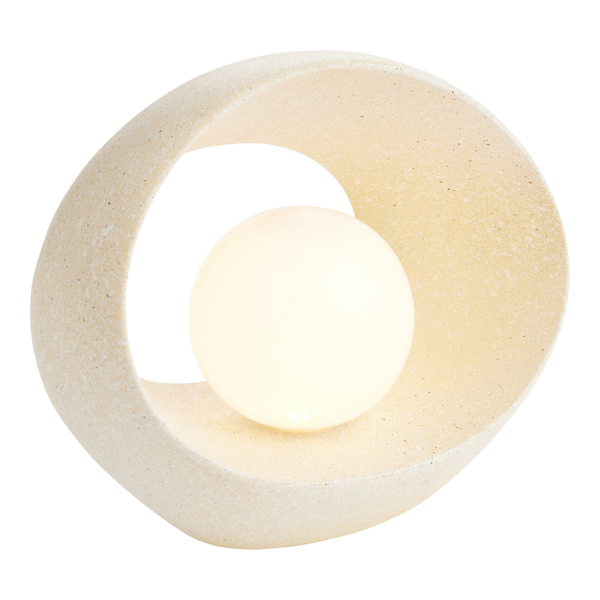 Faux Stone Sphere Solar LED Table Lamp | World Market