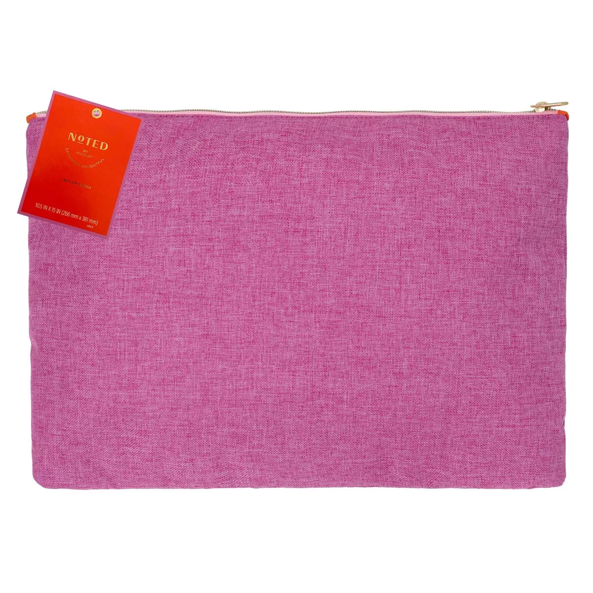 Noted by Post-it Zip Top Canvas Laptop Pouch Magenta | Target