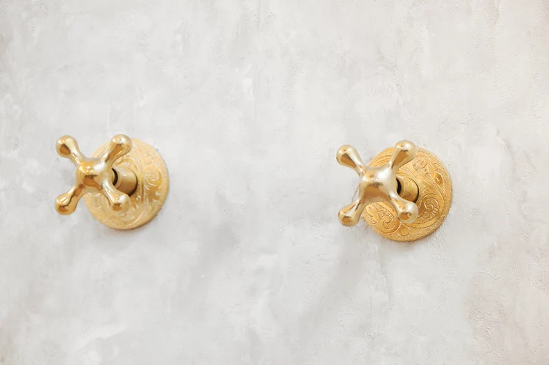 Unlacquered Brass Shower, Deluxe Rotating Shower, Rain Shower Head, Brass Shower Head - Etsy | Etsy (US)