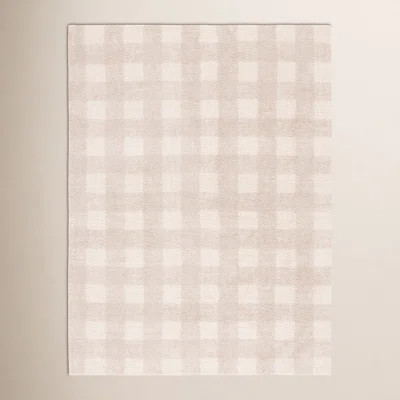 Barclay Plaid Hand Woven Flatweave Cotton Area Rug in Beige | Wayfair North America