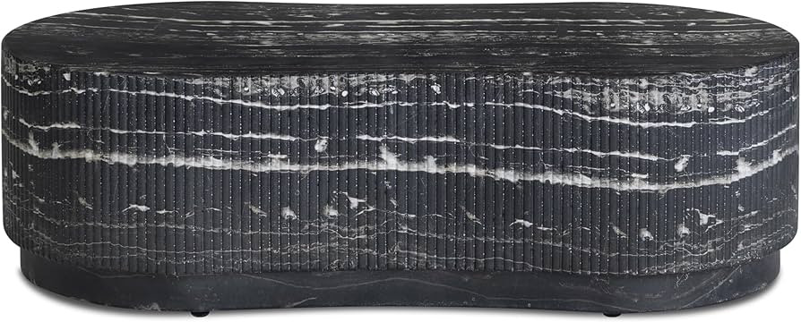 Tov Furniture Hades Black Faux Marble Indoor/Outdoor Concrete Coffee Table | Amazon (US)