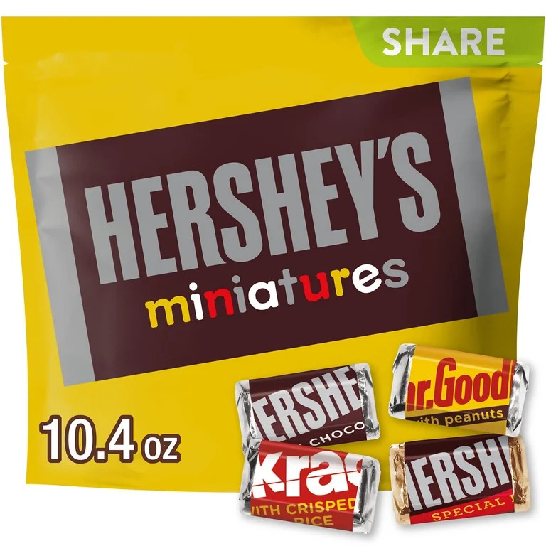 Hershey's Miniatures Assorted Chocolate Candy, Share Pack 10.4 oz | Walmart (US)