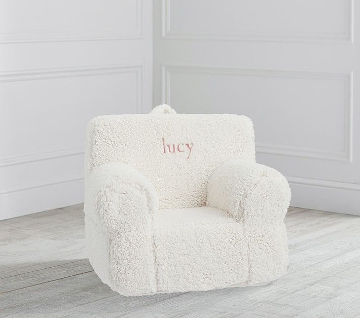 My First Cream Sherpa Anywhere Chair® | Pottery Barn Kids