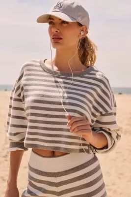 Daily Practice by Anthropologie Long-Sleeve Striped Sweater | Anthropologie (US)