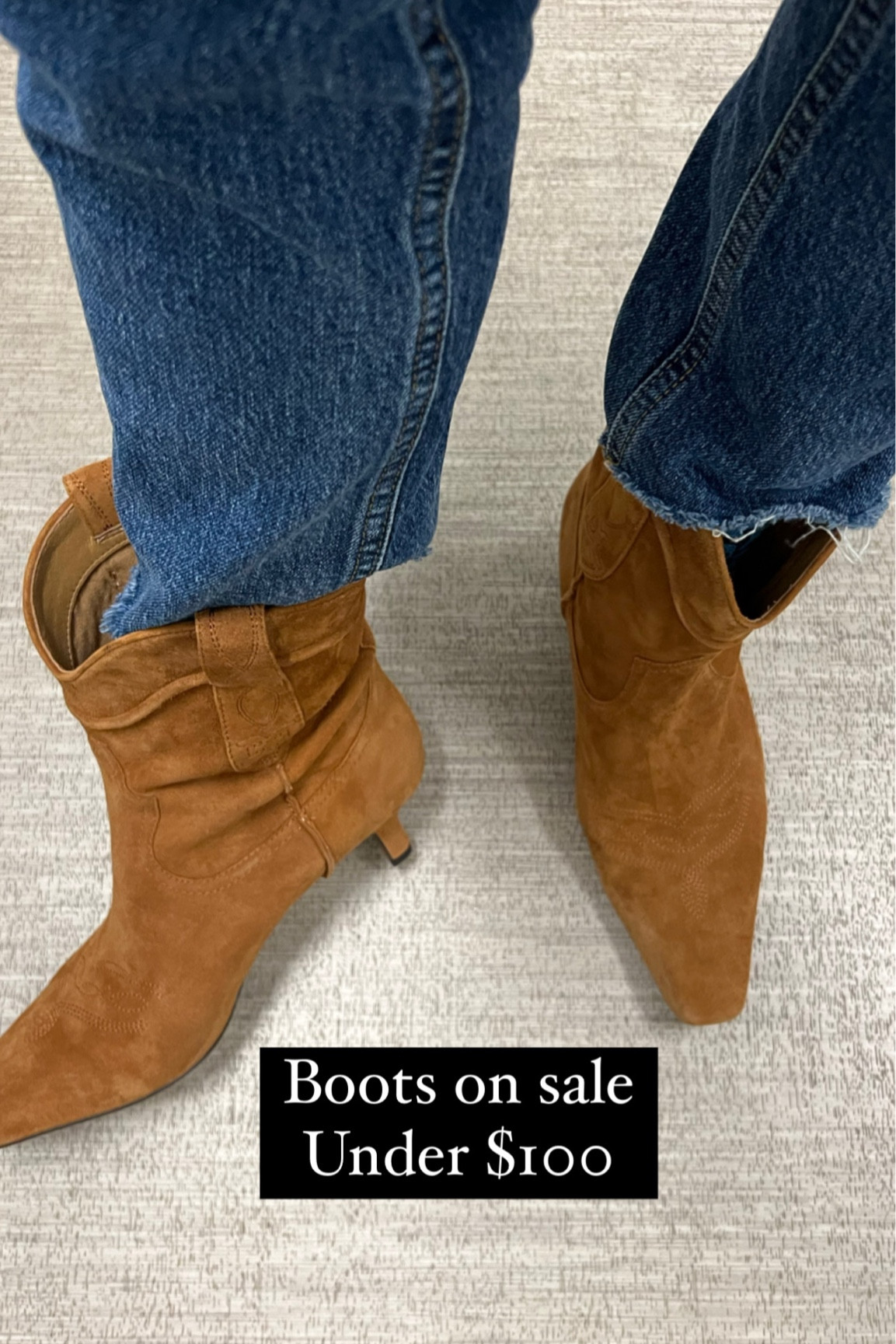 Boots on sale for under $100. These are a dupe to the designer khaite Dallas boot that retail for close to $1000. These are by Sam Edelman and are on sale now  
Boots
Western boots
Spring shoes
Also come in cream leather  

#LTKshoecrush #LTKunder100 #LTKsalealert