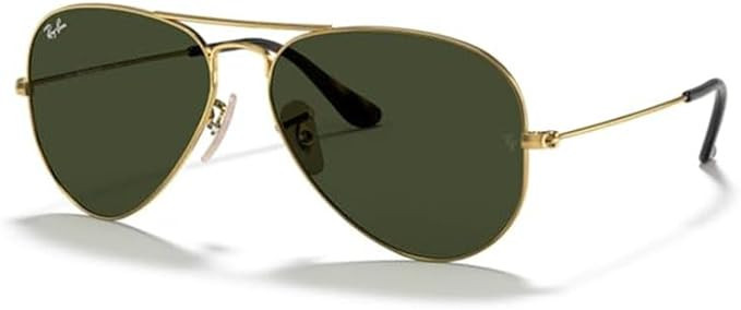 Ray-Ban RB3025 Metal Aviator Sunglasses For Men For Women +BUNDLE with ACCESSORY EYEWEAR KIT | Amazon (US)