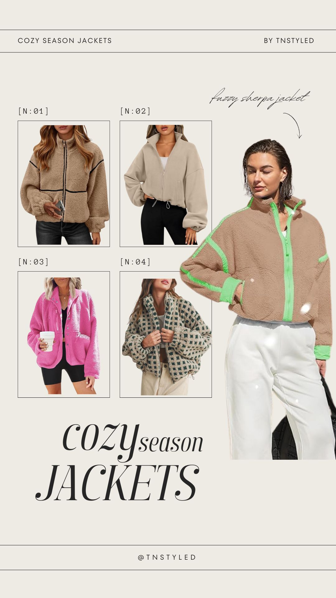 Stay cozy in these stylish Sherpa jackets for the fall season! Perfect for chilly days. #cozyseason #amazonfinds 

 

#LTKootd #LTKSeasonal #LTKFindsUnder100