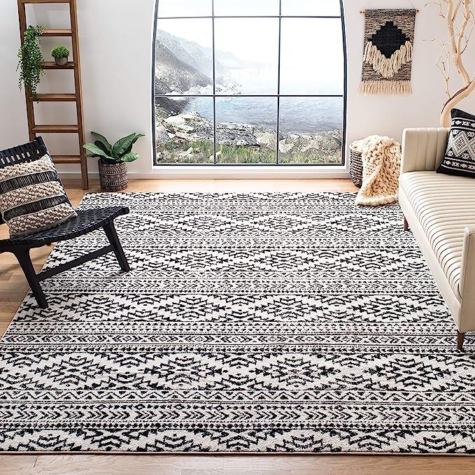 SAFAVIEH Tulum Collection TUL272B Moroccan Boho Tribal Non-Shedding Living Room Bedroom Dining Ho... | Amazon (US)