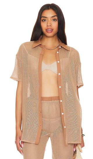 Hyams Shirt in Brown | Revolve Clothing (Global)