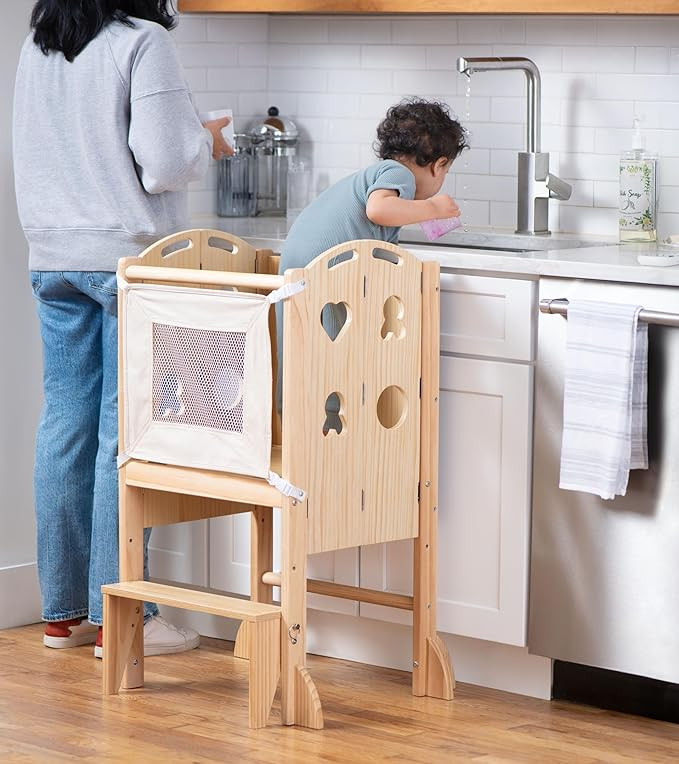 Avenlur Laurel - 4 in 1 Foldable Kitchen Tower - Step Stool for Toddlers - Ideal for Kitchen, Liv... | Amazon (US)