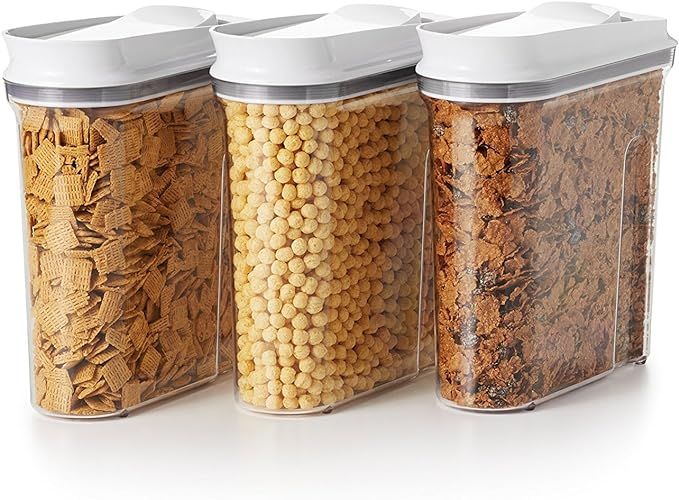 OXO Good Grips 3-Piece Airtight POP Cereal Dispenser Set,Clear,3 Piece Cereal Set [Dispenser] | Amazon (US)