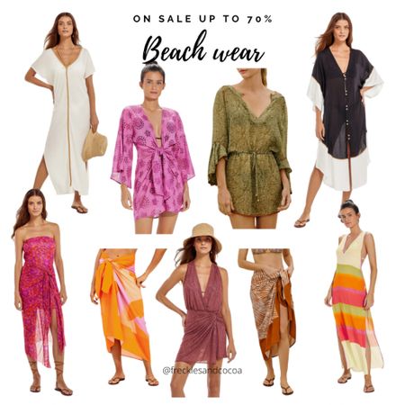 Beach wear and cover ups that are on sale up to 70% off! 

#LTKFind #LTKsalealert #LTKunder100