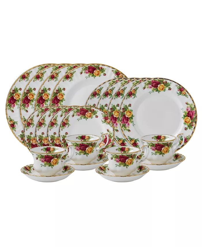 Old Country Roses 20-Piece Dinnerware Set, Service for 4 | Macys (US)