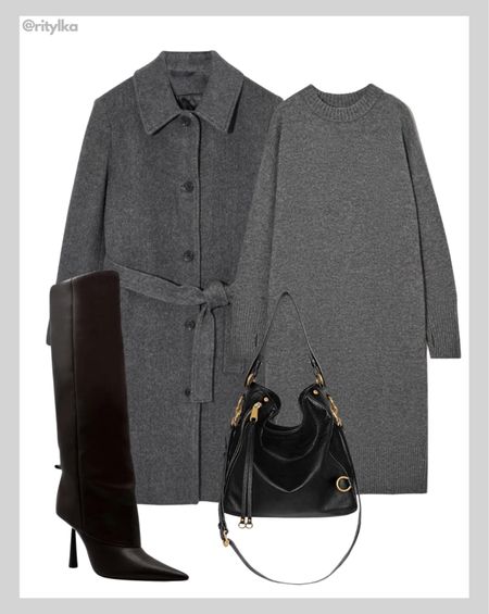 Grey and black inspo

Grey winter coat
Grey sweater dress
Black boots
Black bag

#wintercoat #winteroutfit #affordablefashion

#LTKworkwear #LTKSeasonal #LTKunder50