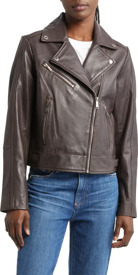 Washed Leather Moto Jacket | Nordstrom