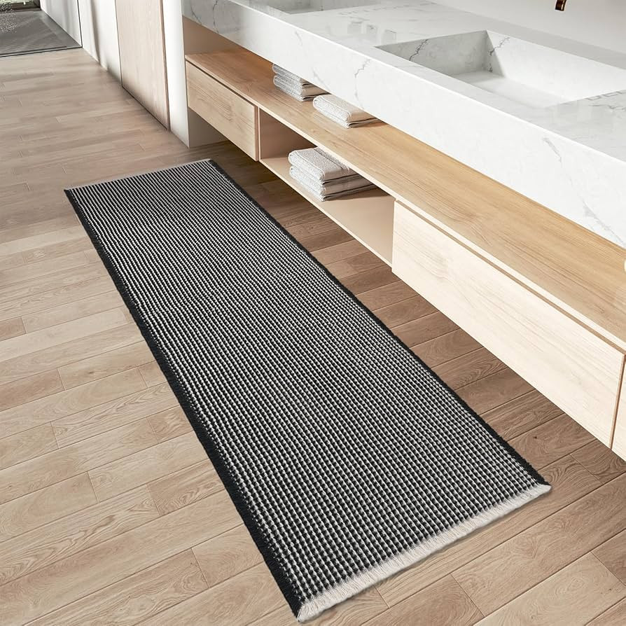 AMOAMI Upgraded Waffle Runner Rug Super Absorbent Non Slip Bath Mats for Bathroom Machine Washabl... | Amazon (US)