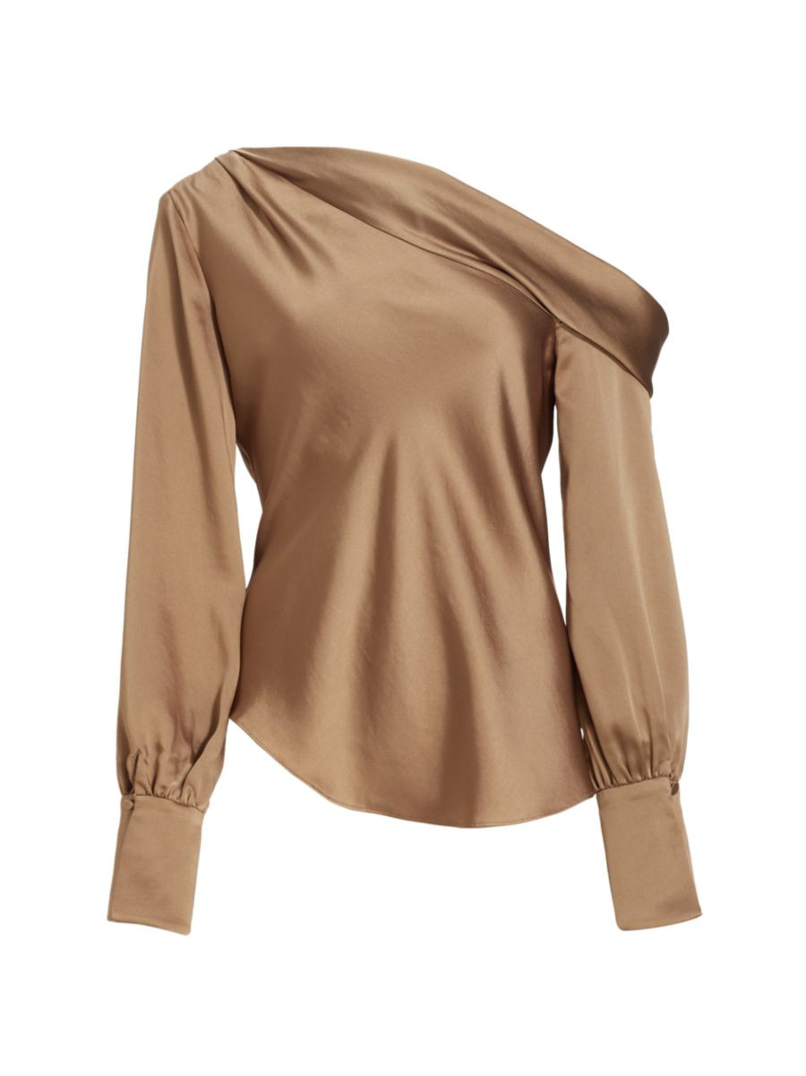 Alice Silk One-Shoulder Blouse | Saks Fifth Avenue