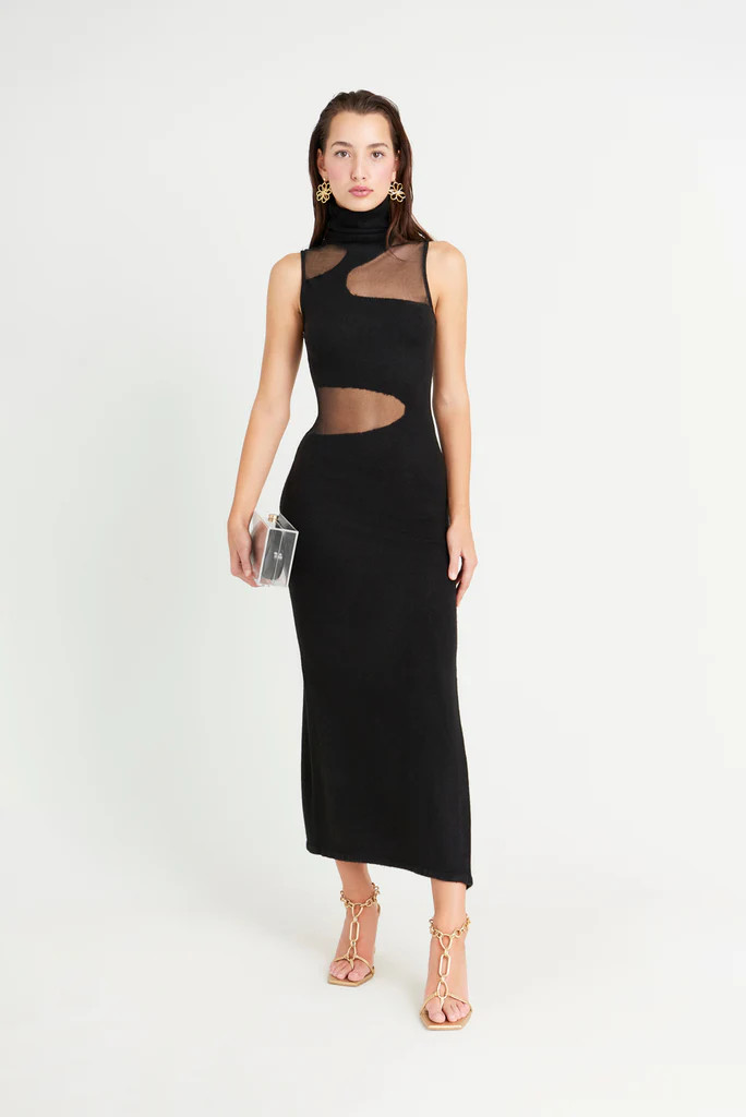 BROOKE KNIT DRESS - BLACK | Cult Gaia - US