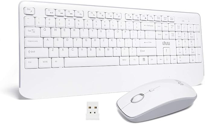 Wireless Keyboard and Mouse, UHURU 2.4GHz USB Full-Sized Keyboard and Mouse Combo, Wireless Keybo... | Amazon (US)