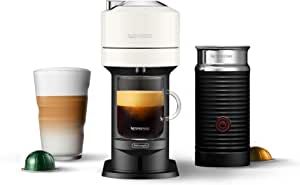 Nespresso Vertuo Next Coffee and Espresso Maker by De'Longhi with Aeroccino Milk Frother, White | Amazon (US)