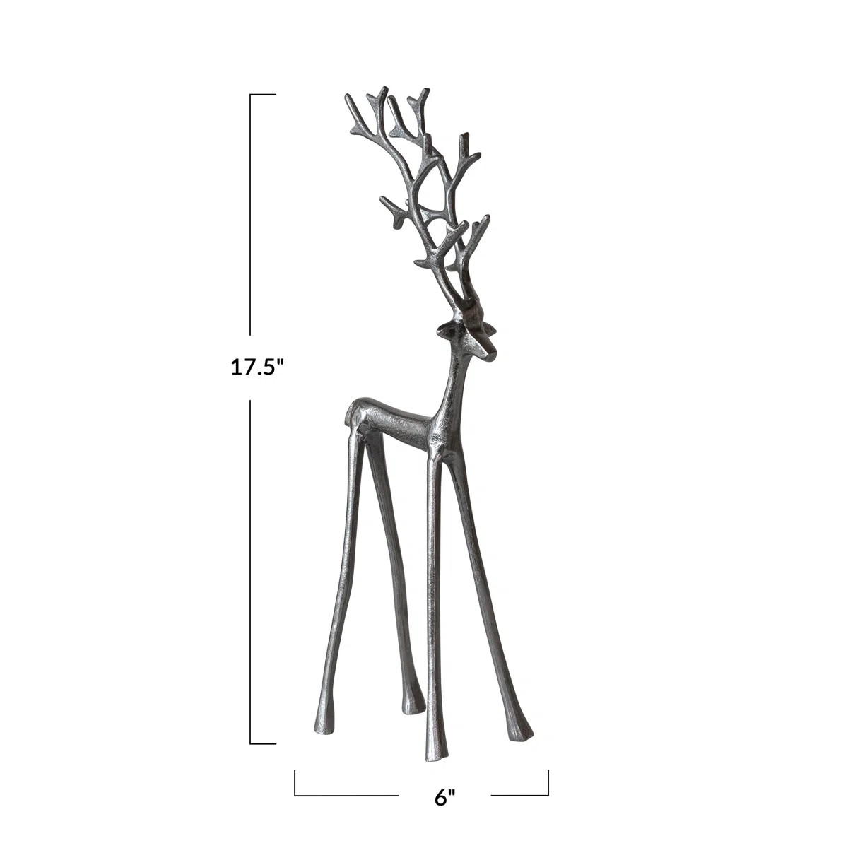 Thin Shaped Cast Aluminum Reindeer | Wayfair North America