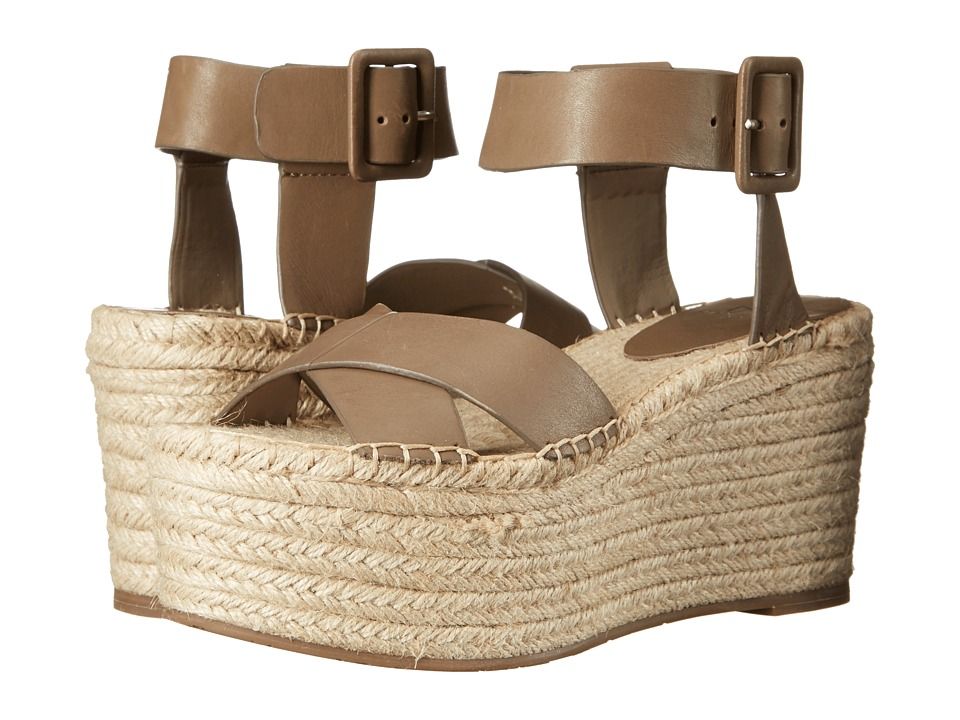 Marc Fisher LTD - Randall (Dark Taupe Leather) Women's Sandals | Zappos