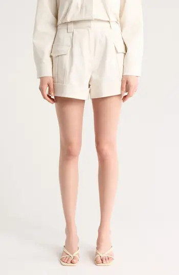 Derek Lam 10 Crosby Ryder Cuffed Cargo Shorts in Washed White at Nordstrom Rack, Size 00 | Nordstrom Rack