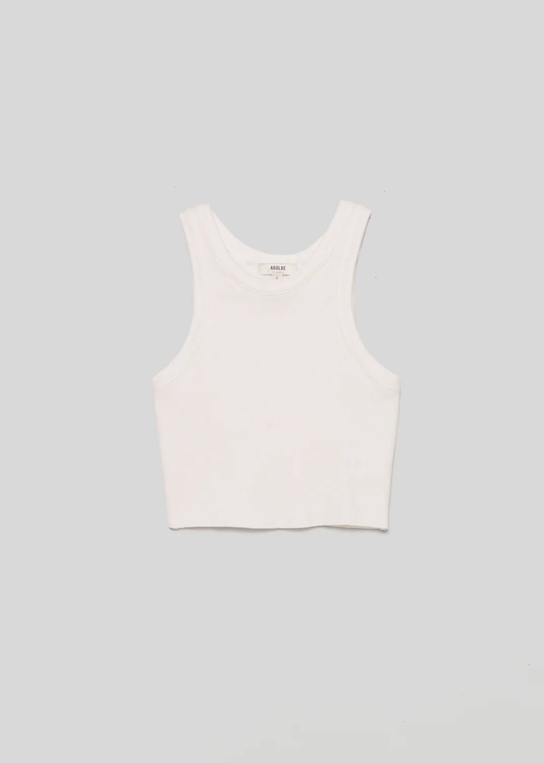 Cropped Bailey Tank in White | AGOLDE
