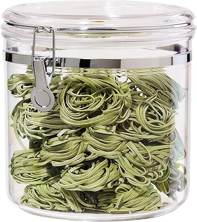 OGGI Jumbo Clear Canister with Clamp Lid, 150 oz - Airtight Food Storage Container, for Kitchen &... | Amazon (US)