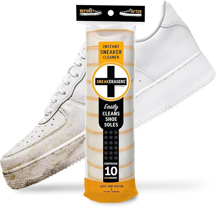 SneakERASERS Instant Sneaker Cleaner, Premium Shoe Cleaning Kit for Sneakers, Dual-Sided Sponges,... | Amazon (US)