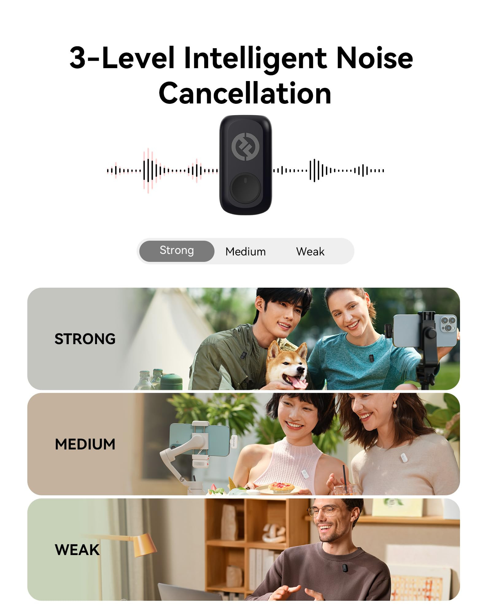 Hollyland Lark A1 Wireless Microphone for iPhone 17/16/15 & Android, 48kHz/24-bit, 3-Level Intell... | Amazon (US)