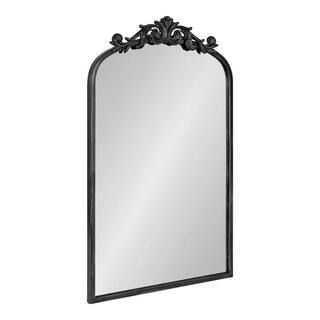 Kate and Laurel Arendahl 31 in. x 19 in. Classic Arch Framed Black Wall Mirror-220241 - The Home ... | The Home Depot