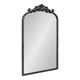 Kate and Laurel Arendahl 31 in. x 19 in. Classic Arch Framed Black Wall Mirror-220241 - The Home ... | The Home Depot