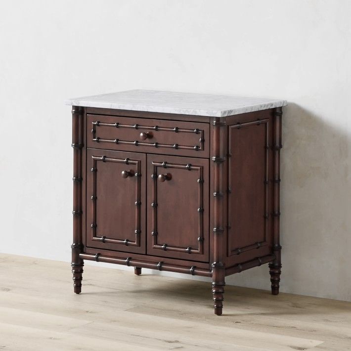 Hampstead Brown 1 Drawer Nightstand | Williams-Sonoma