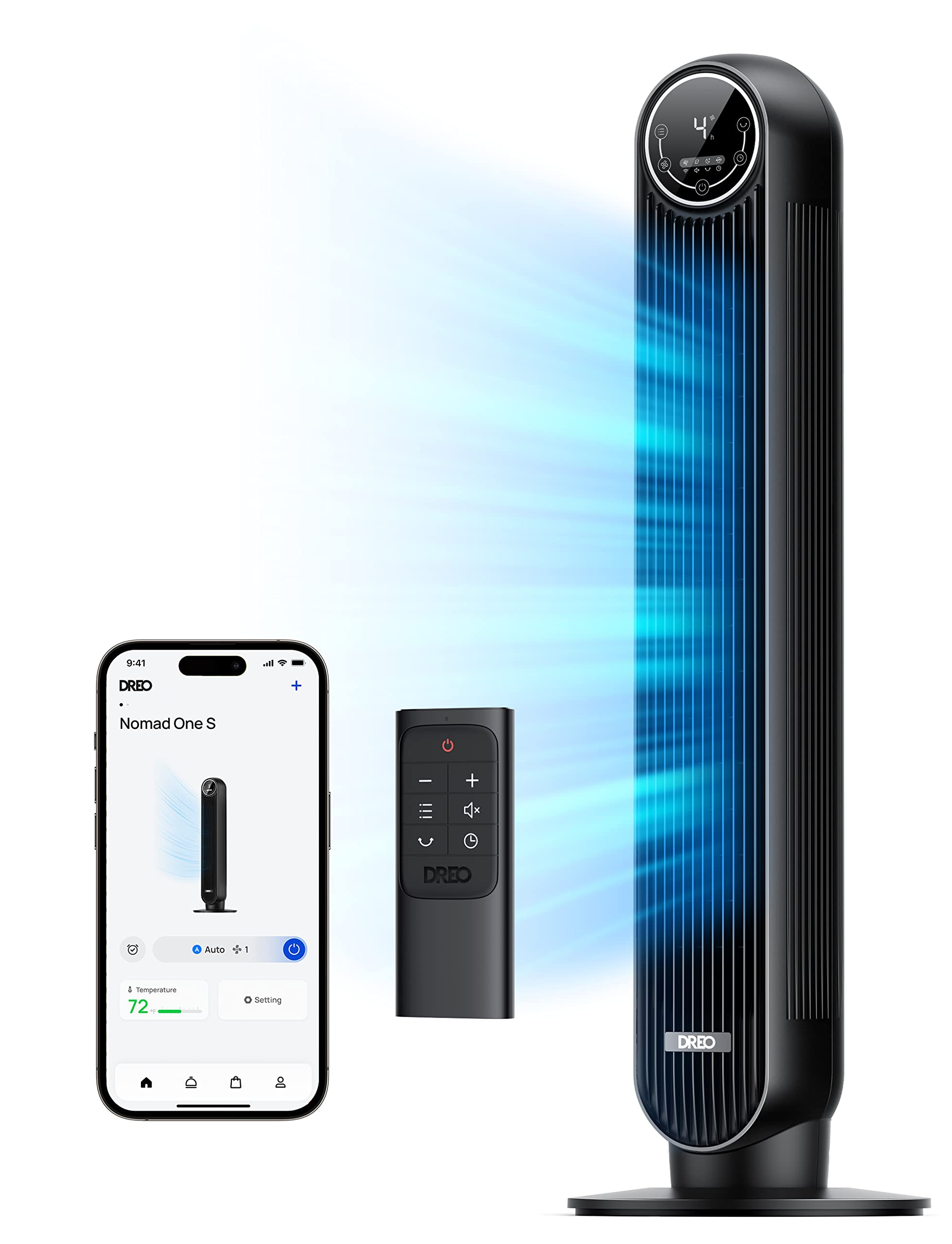 Dreo Tower Fan with Remote, Smart Oscillating Quiet Fans for Bedroom, Bladeless Standing Cooling ... | Amazon (US)